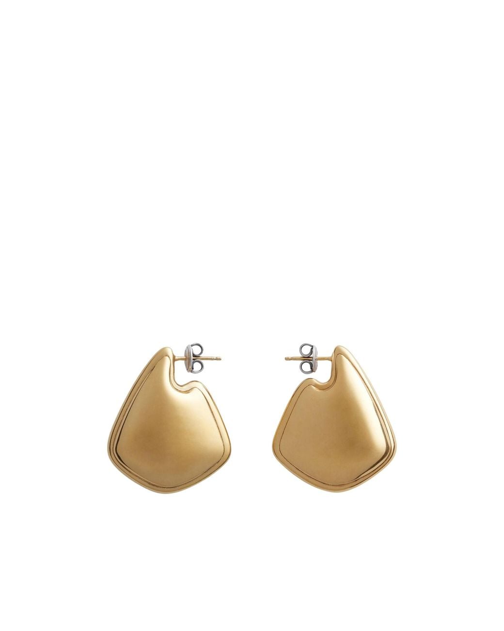 Bottega Veneta White Small Fin Earrings