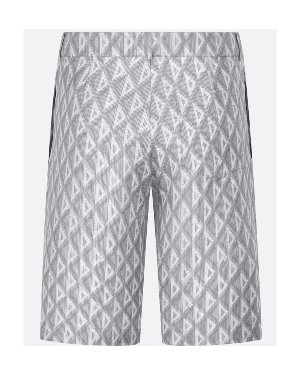 Dior Gray Cd Diamond Bermuda Shorts for men