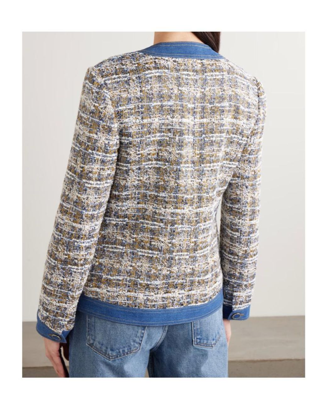 Veronica Beard Blue Tweed Ainslie Jacket
