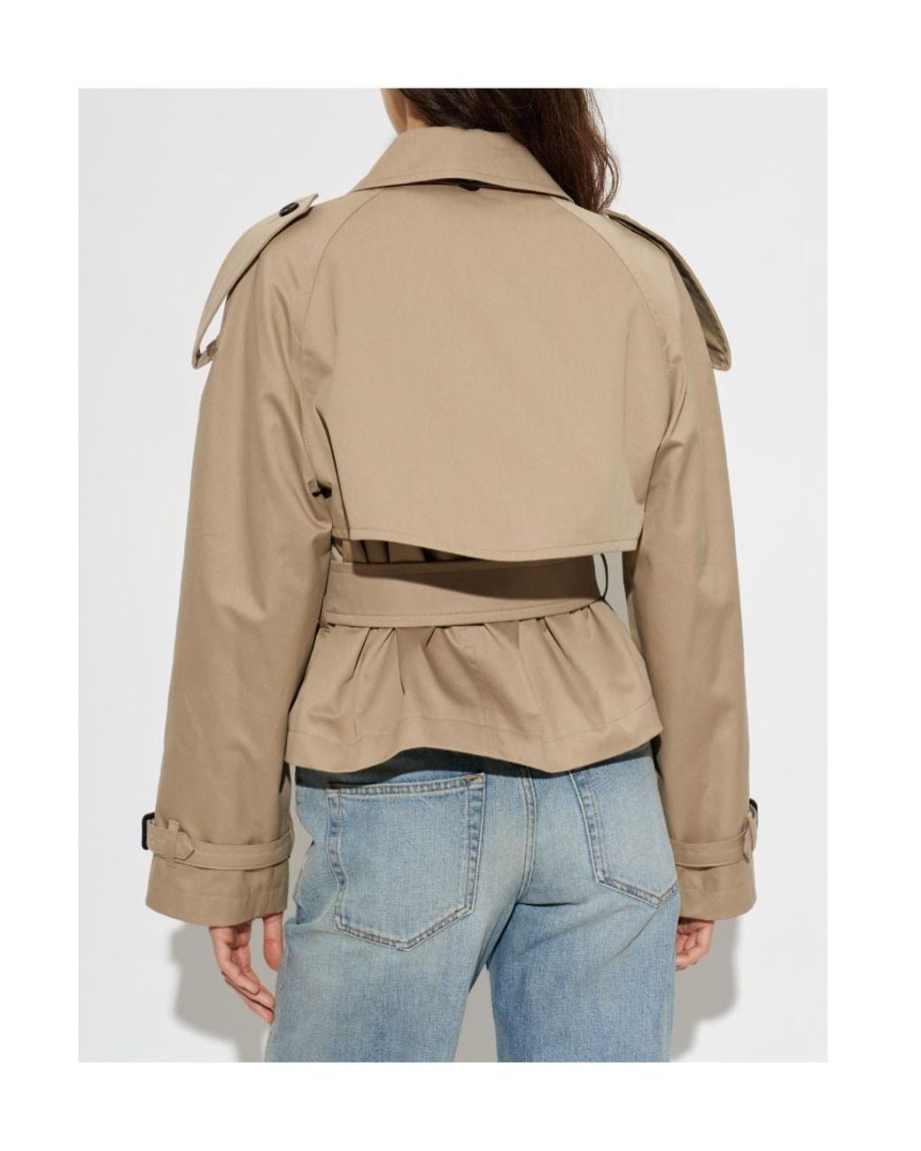 Burberry Natural Short Trench-Style Jacket