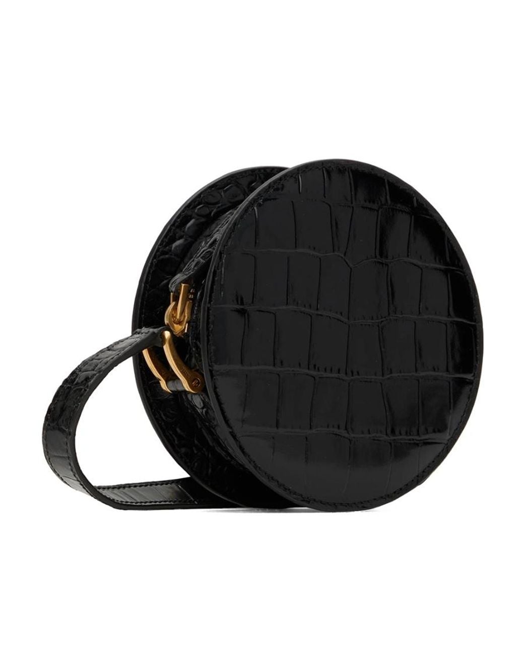 AMI Black Round Paris Shoulder Bag