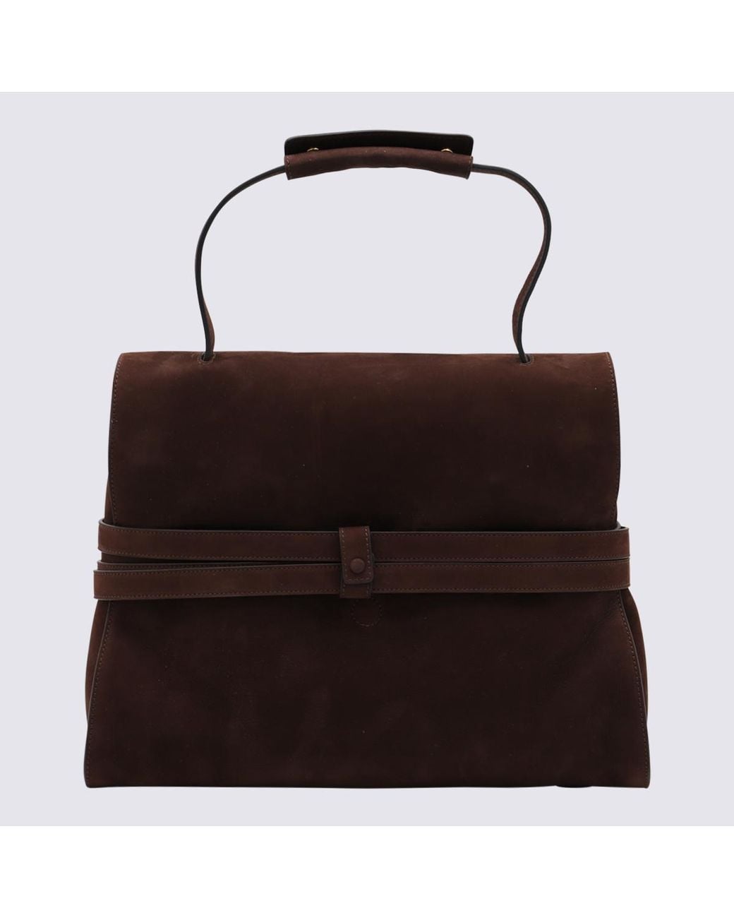Moschino Brown Tie Me Logo Embossed Tote Bag for men
