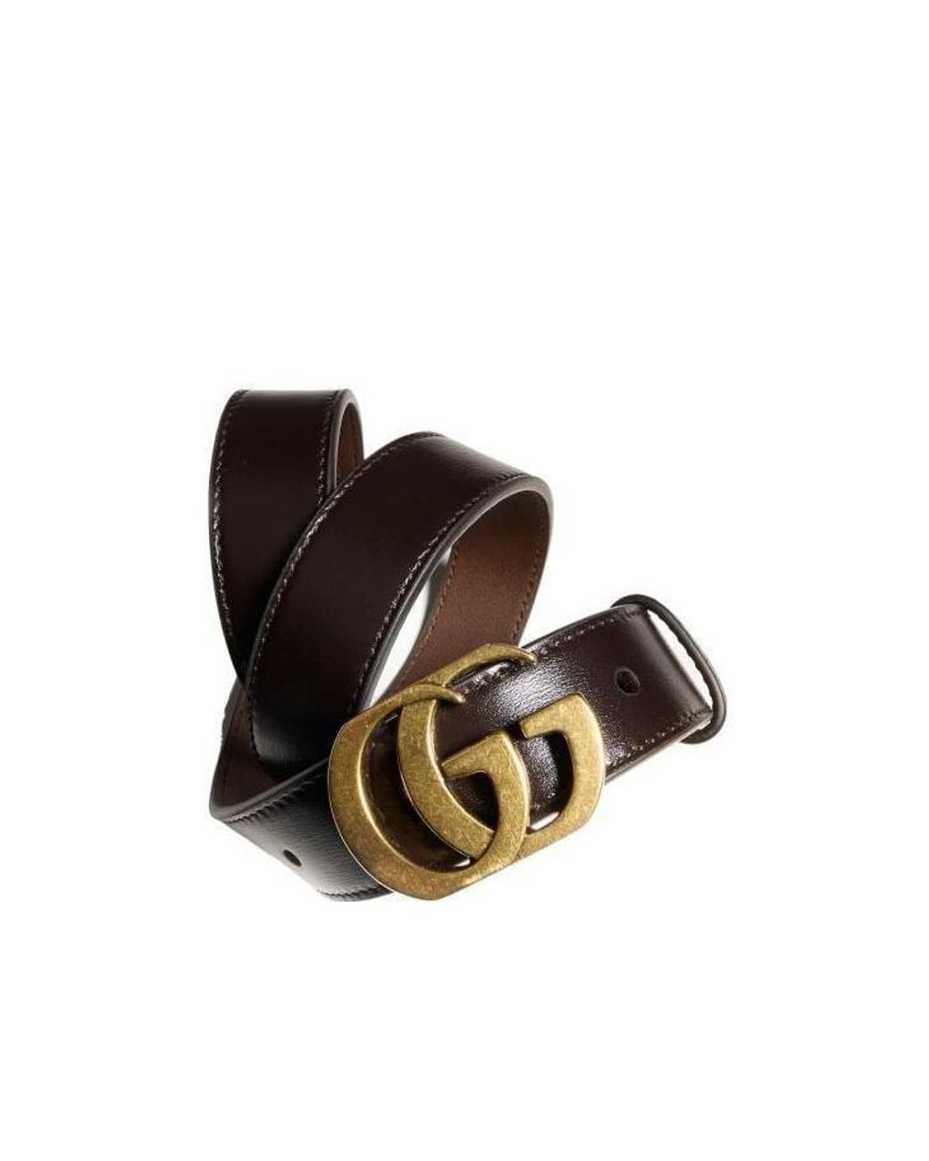 Gucci White Cut Gg Marmont Belt