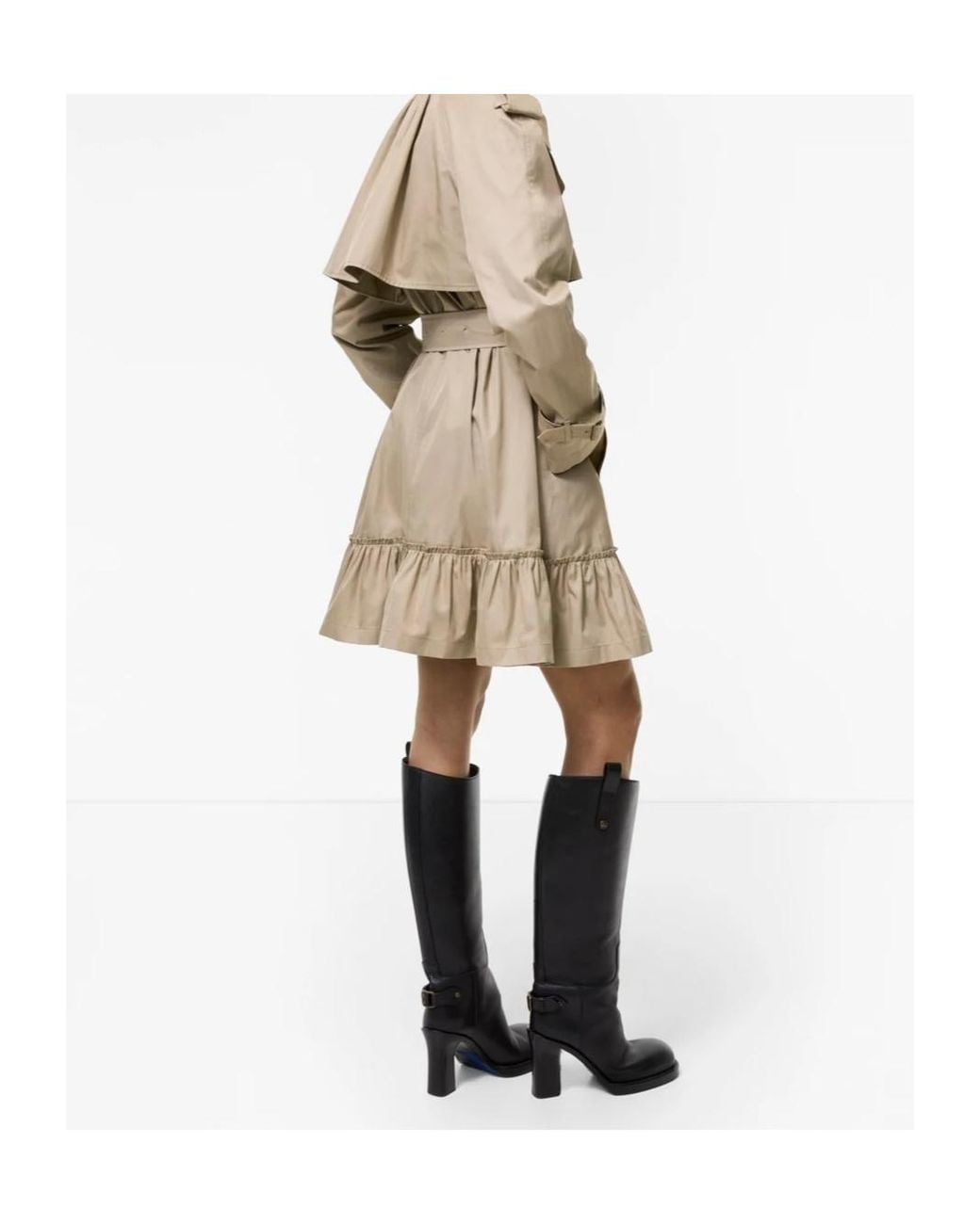 Burberry Natural Short Gabardine Tillydrine Trench Coat
