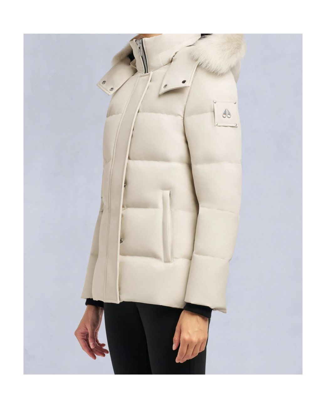 Moose Knuckles Natural Cloud 3Q Sh Hooded Puffer Coat