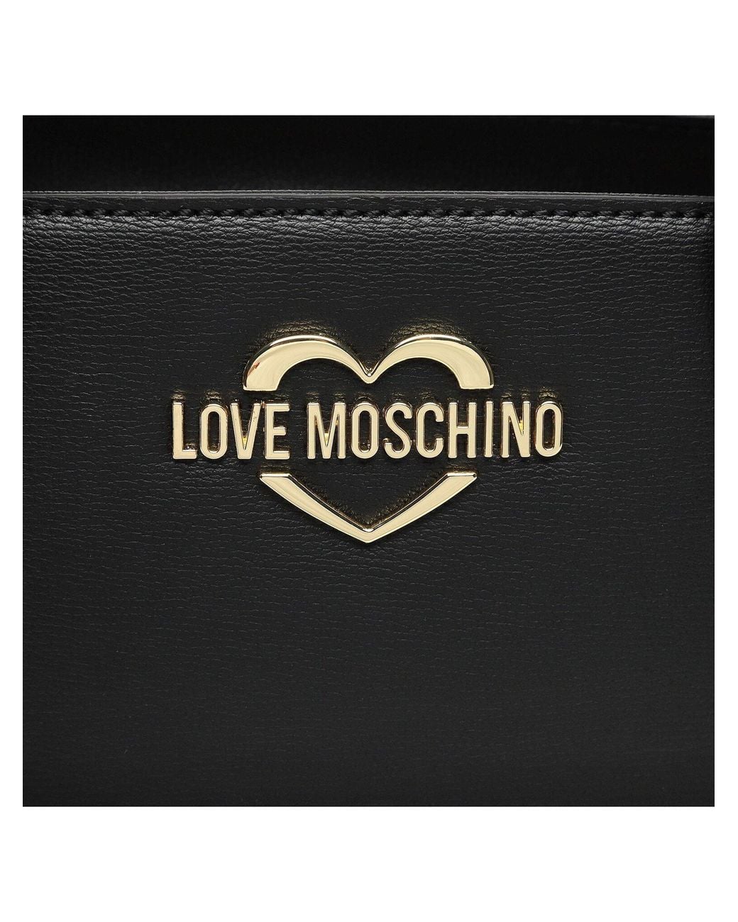 Moschino Black Logo-Plaque Tote Bag
