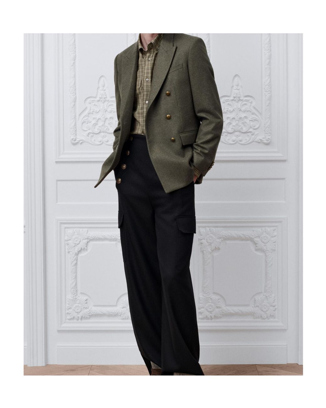 Dior Green Double-Breasted Blazer for men