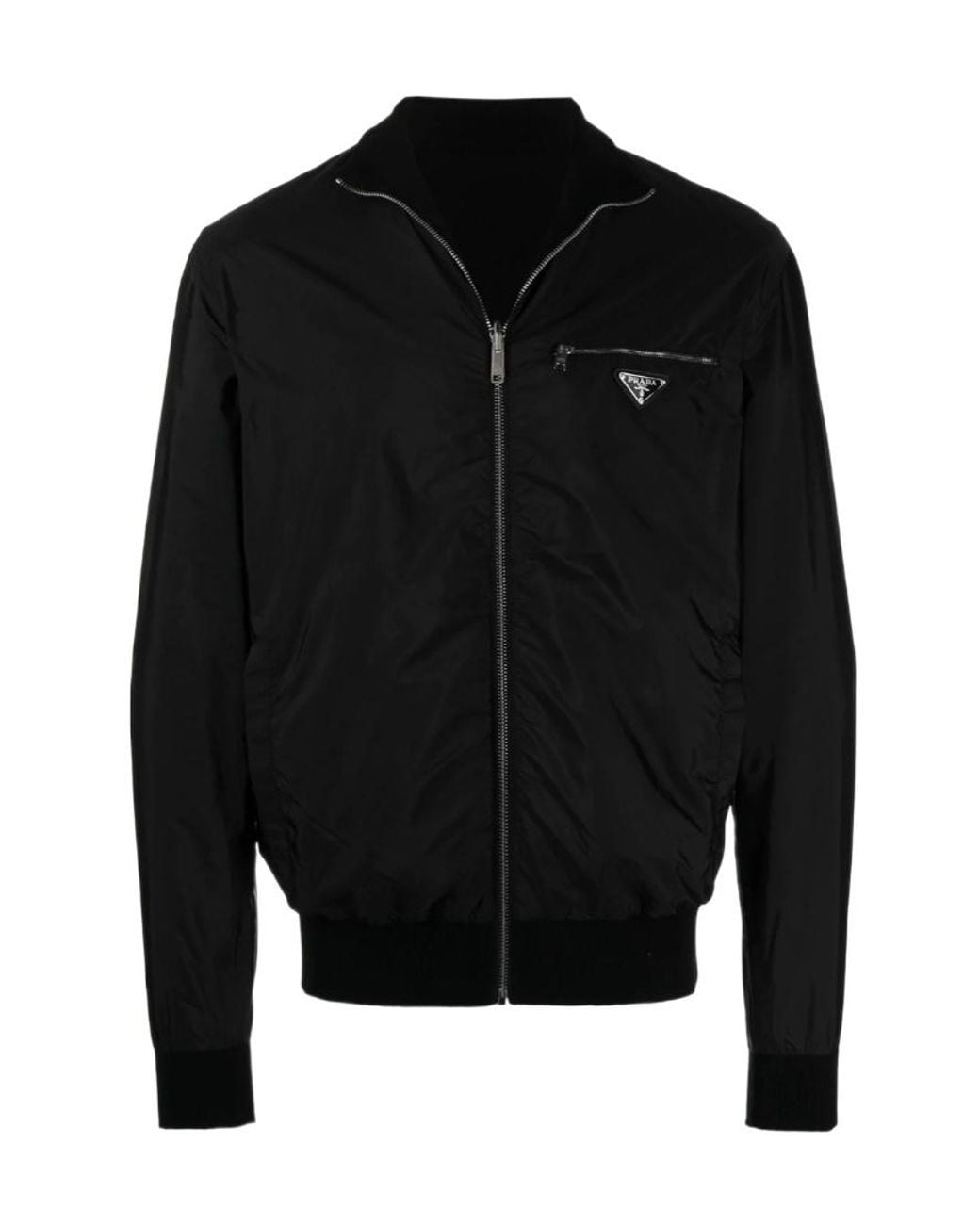 Prada Black Reversible Zip-Up Bomber Jacket for men