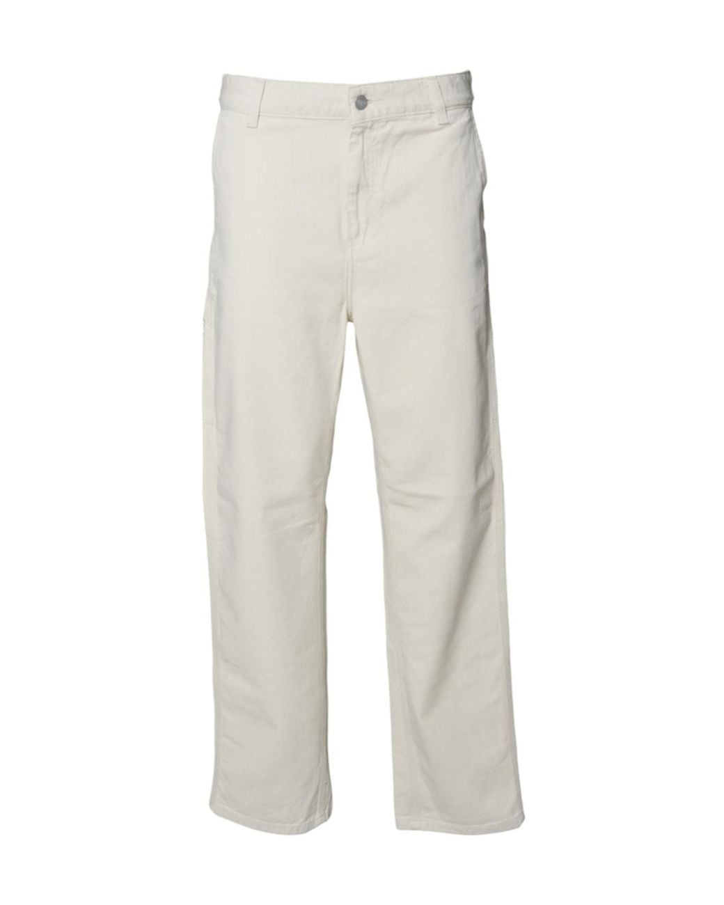 Carhartt Gray Logo-Patch Trousers