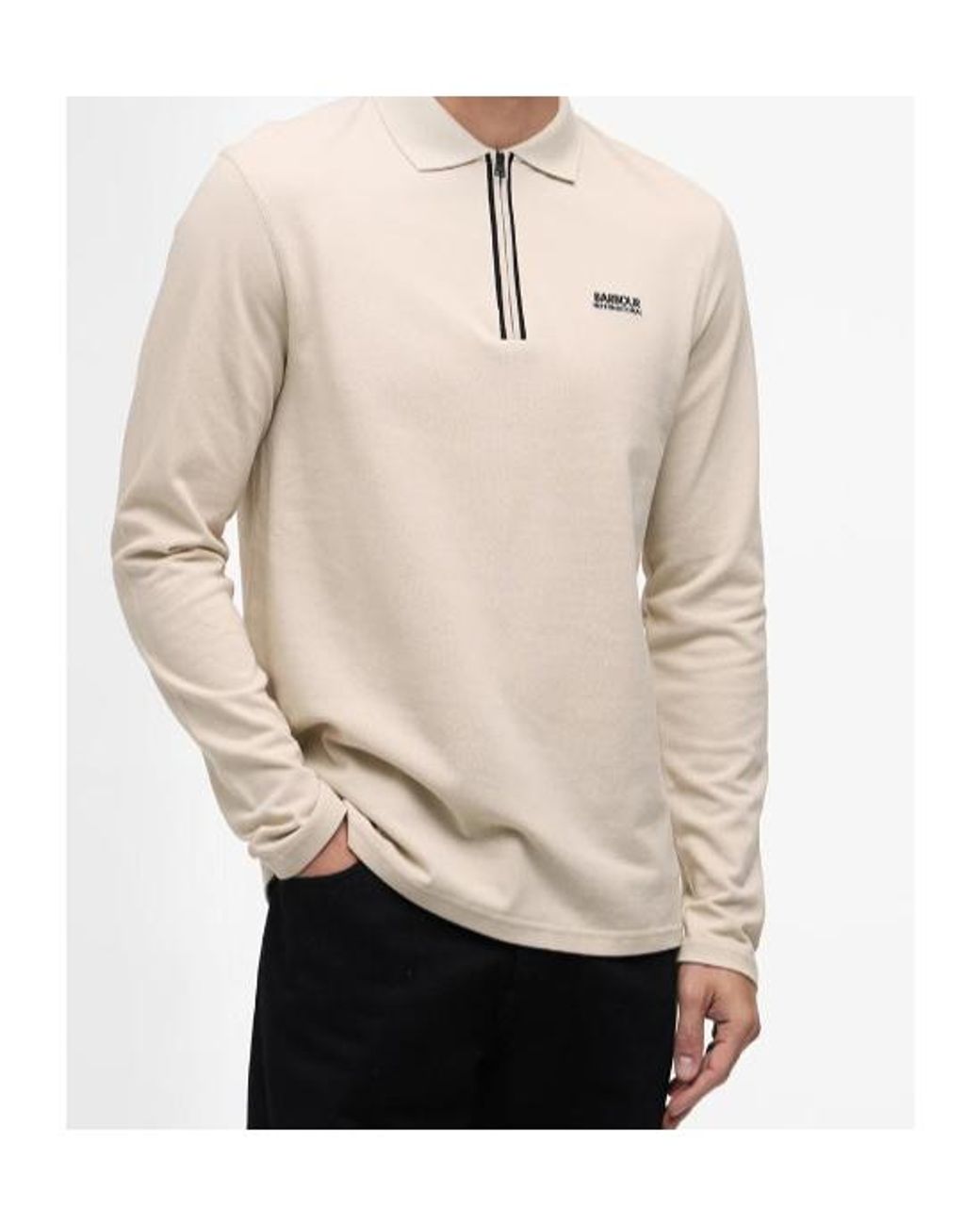 Barbour Natural Long-Sleeved Polo Shirt for men