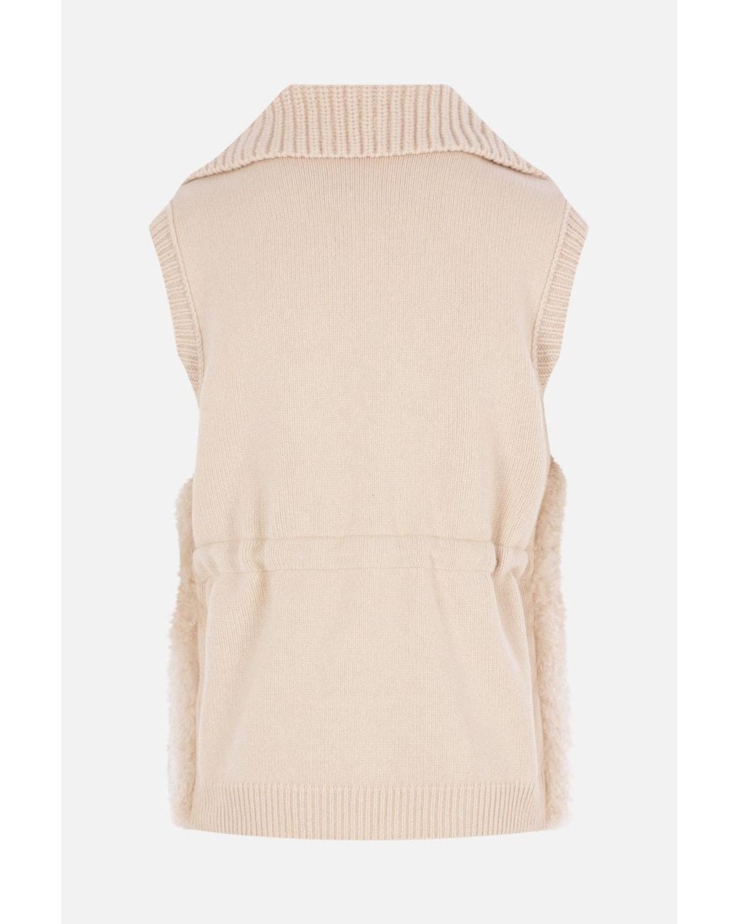 Moncler Natural Drawstring Zip-Up Padded Gilet