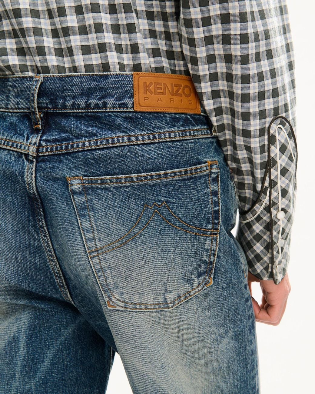 KENZO Blue Straight Fit Jeans for men