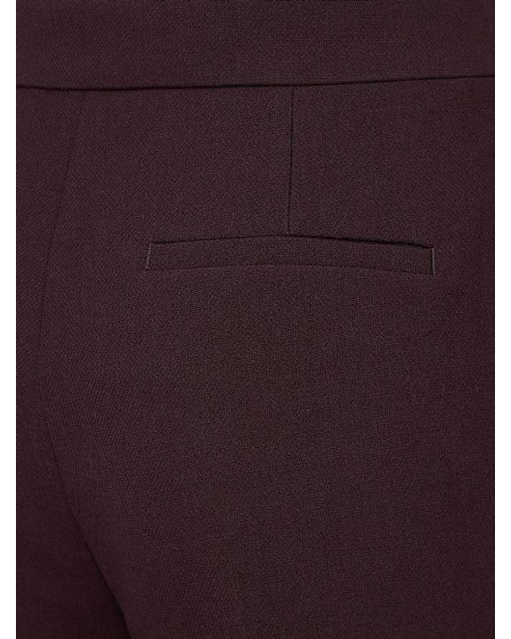 Chloé Purple Wool Crepe Straight Pants