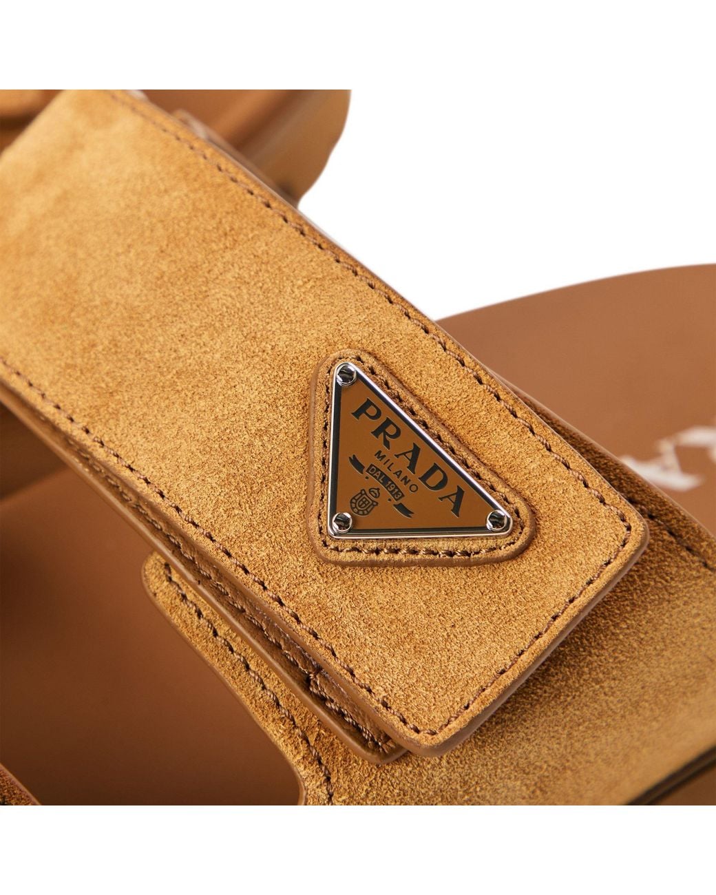 Prada Brown Simple Flat Sandals for men