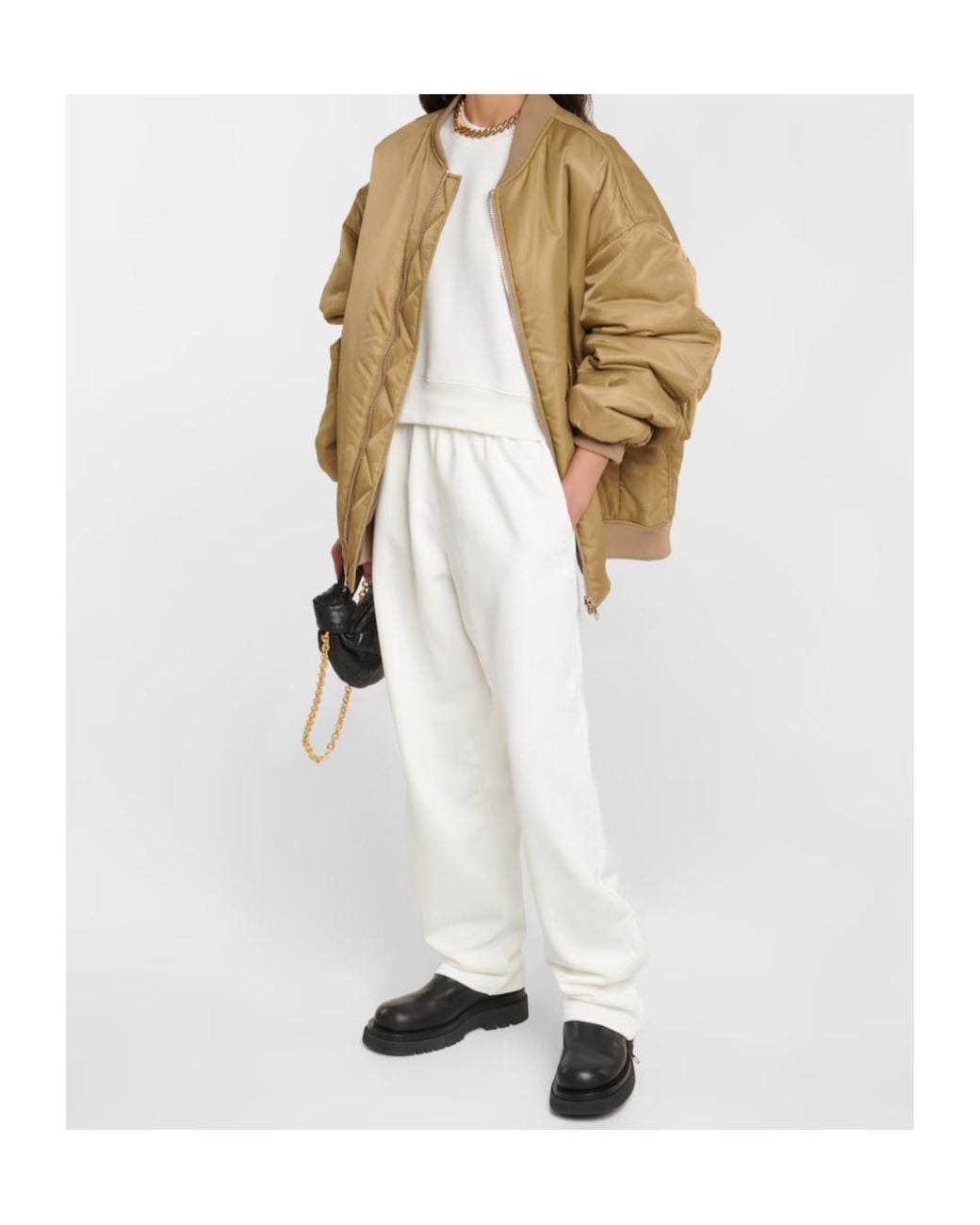 Wardrobe NYC White Crew Neck Fleece Sweatshirt