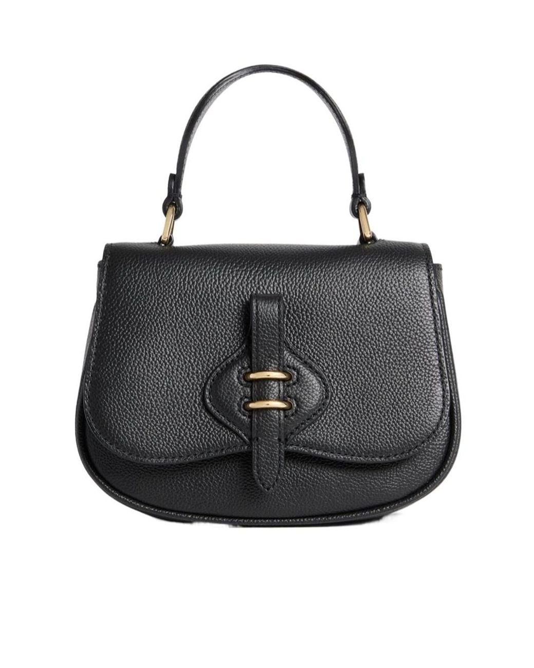 Coccinelle Black Mavery Grained-Leather Mini Bag