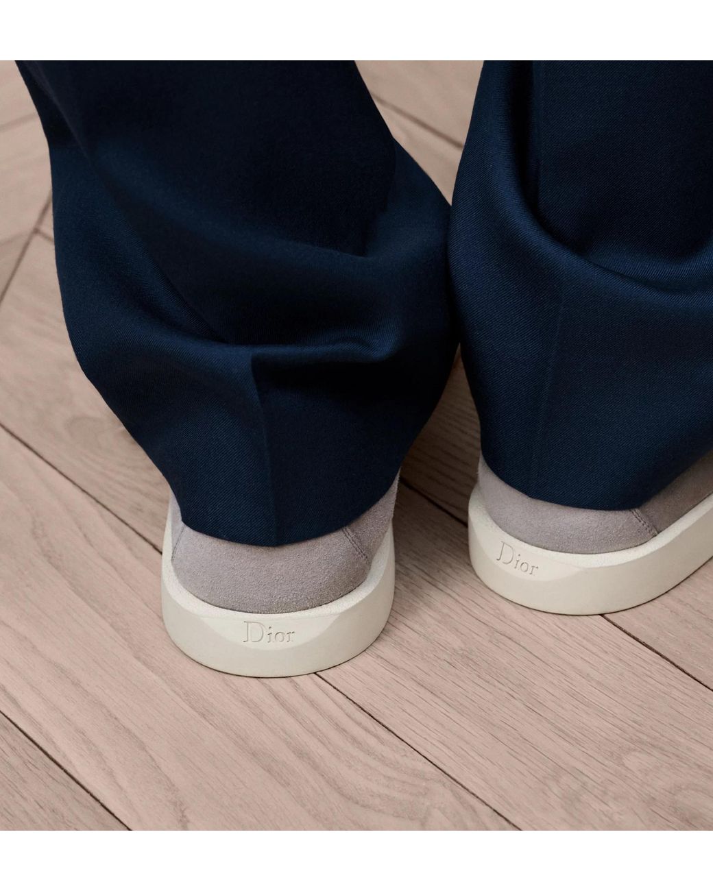 Dior Gray Homme Granville Penny Moccasins for men