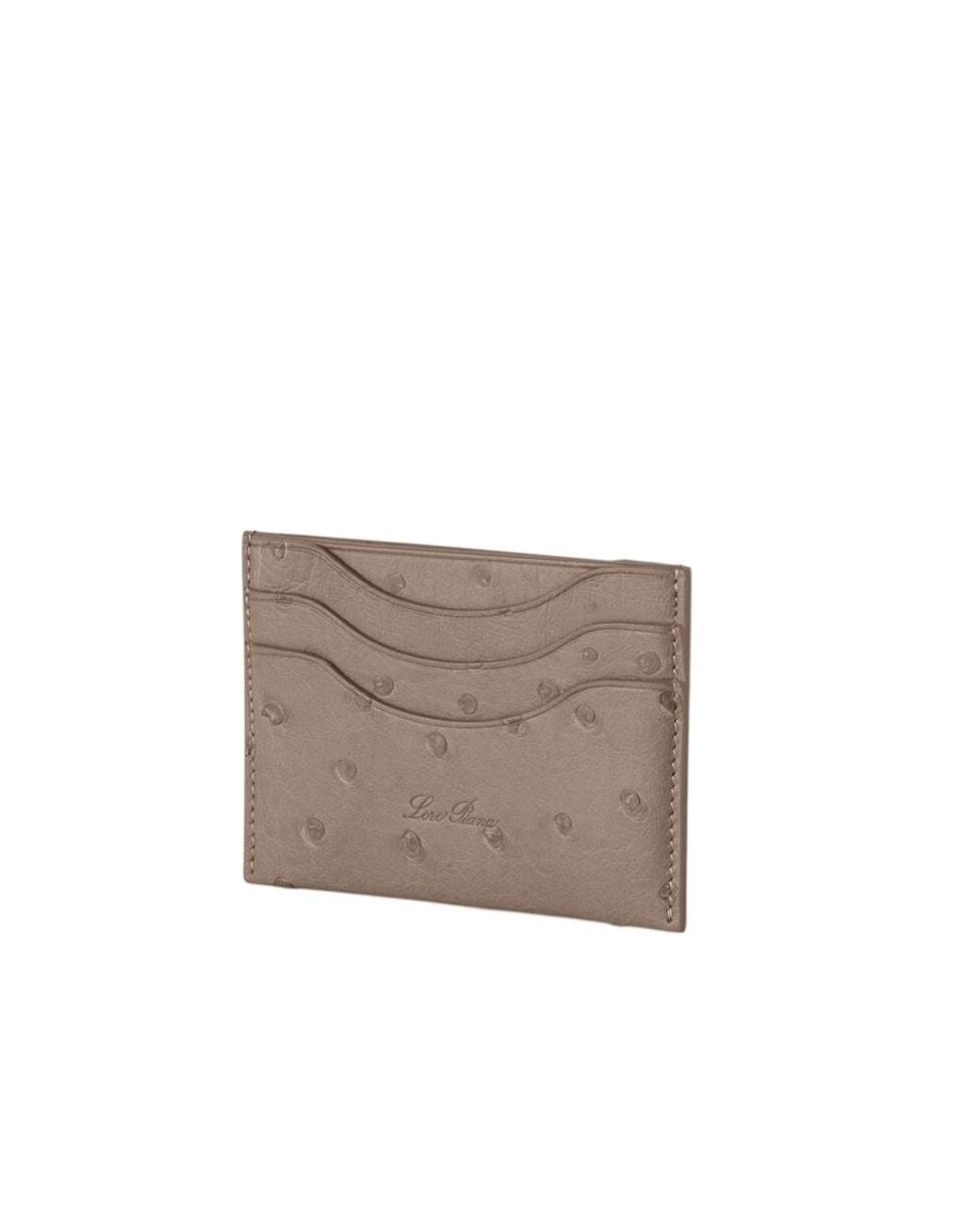 Loro Piana Gray Logo Card Holder for men