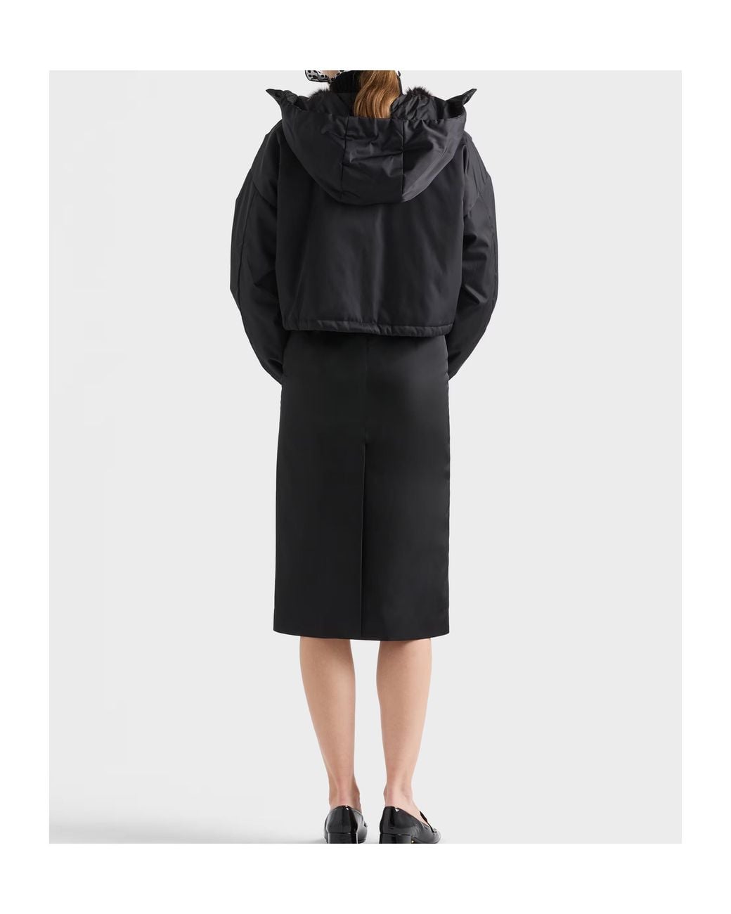 Prada Black Re-Nylon Pencil Skirt