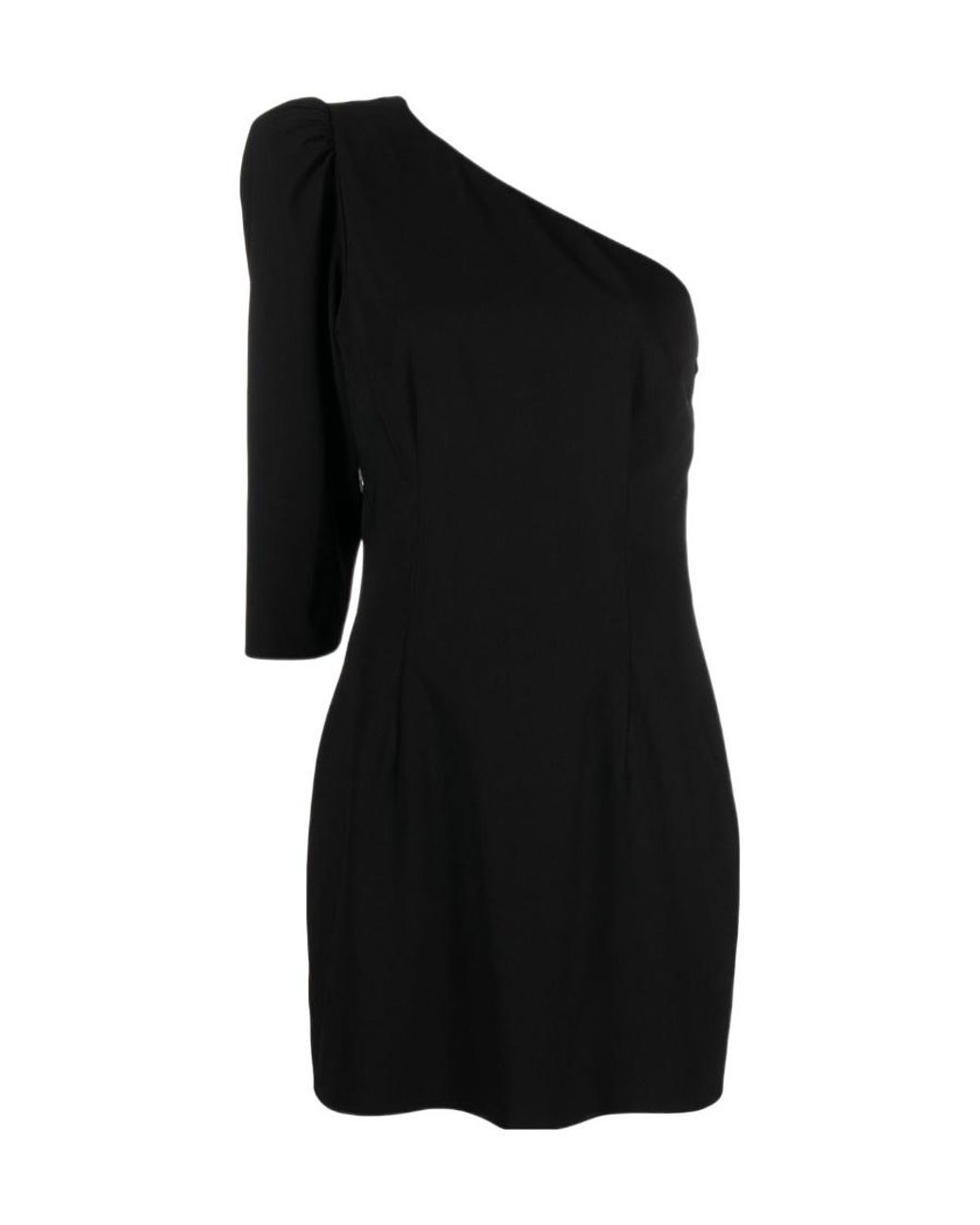 DSquared² Black Logo Plaque On-Shoulder Mini Dress