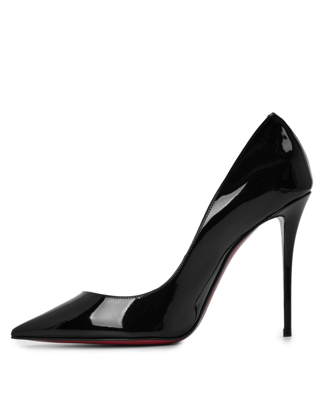 Christian Louboutin Black Pointed Toe Patent Leather Stiletto Pumps