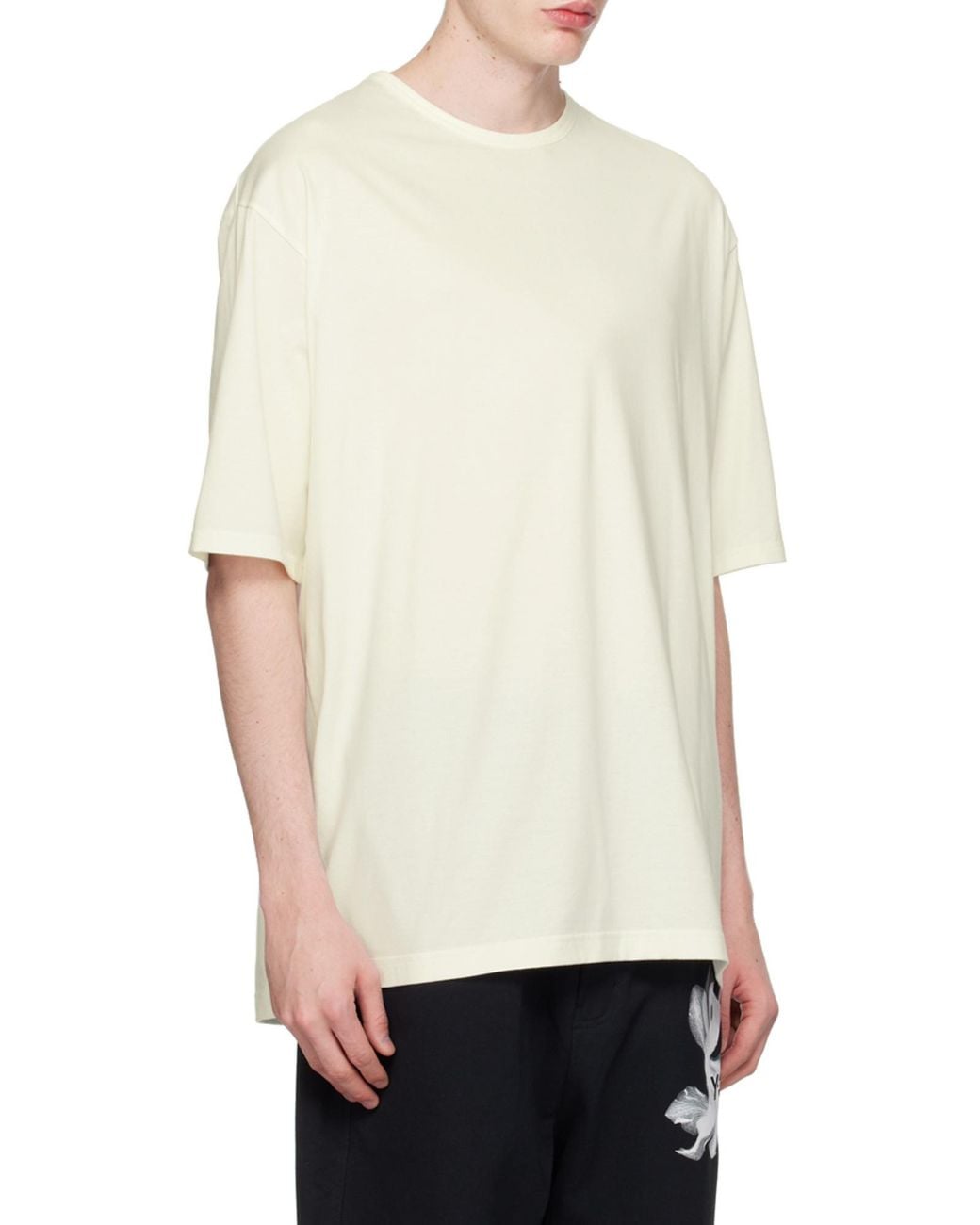 Y-3 White Boxy Fit Crewneck T-Shirt for men