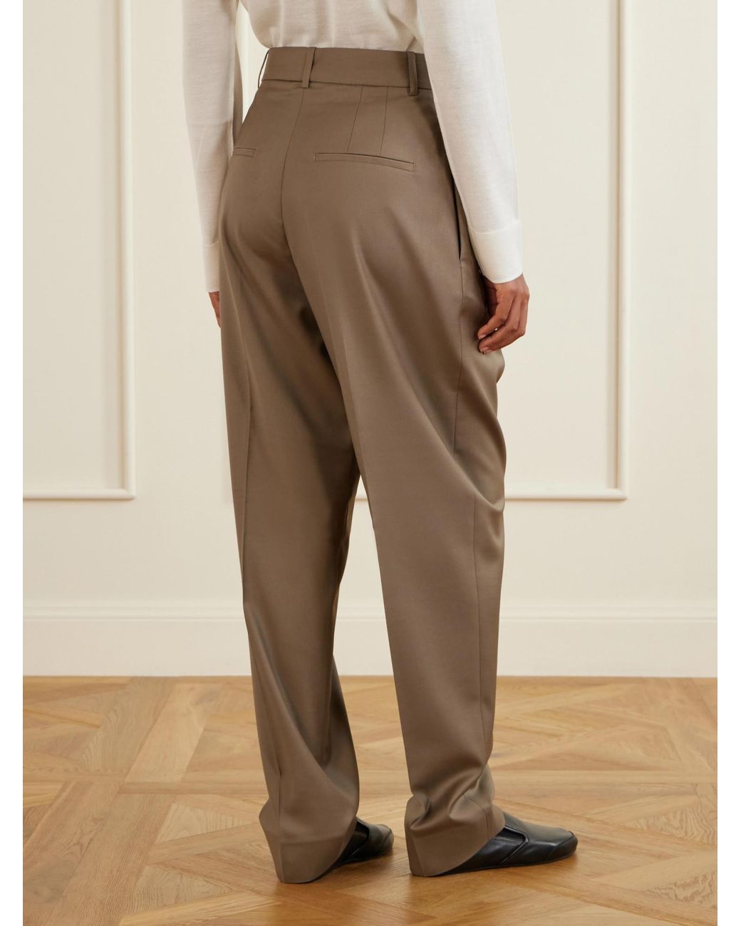 Rohe Natural Virgin Wool Tapered Pants