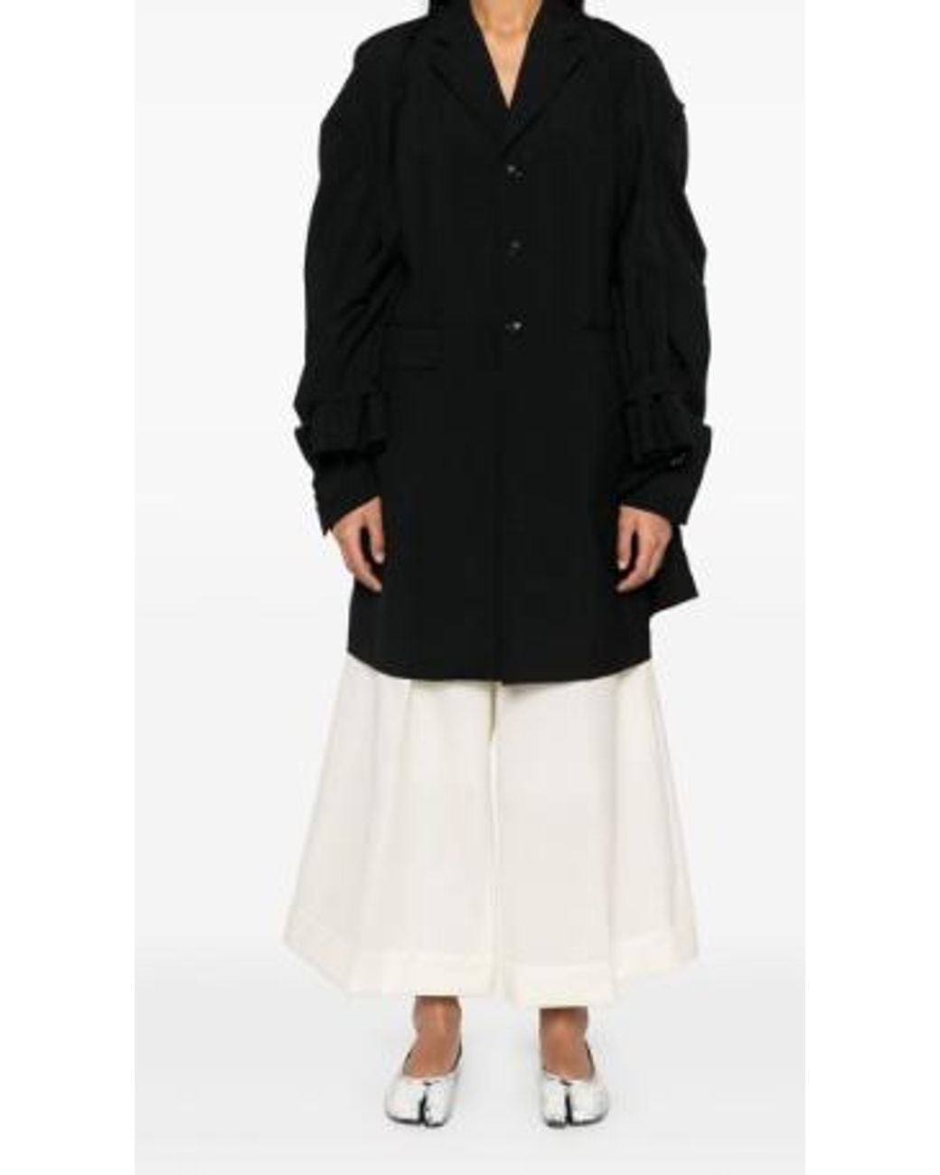 Comme des Garçons White Wool Trousers