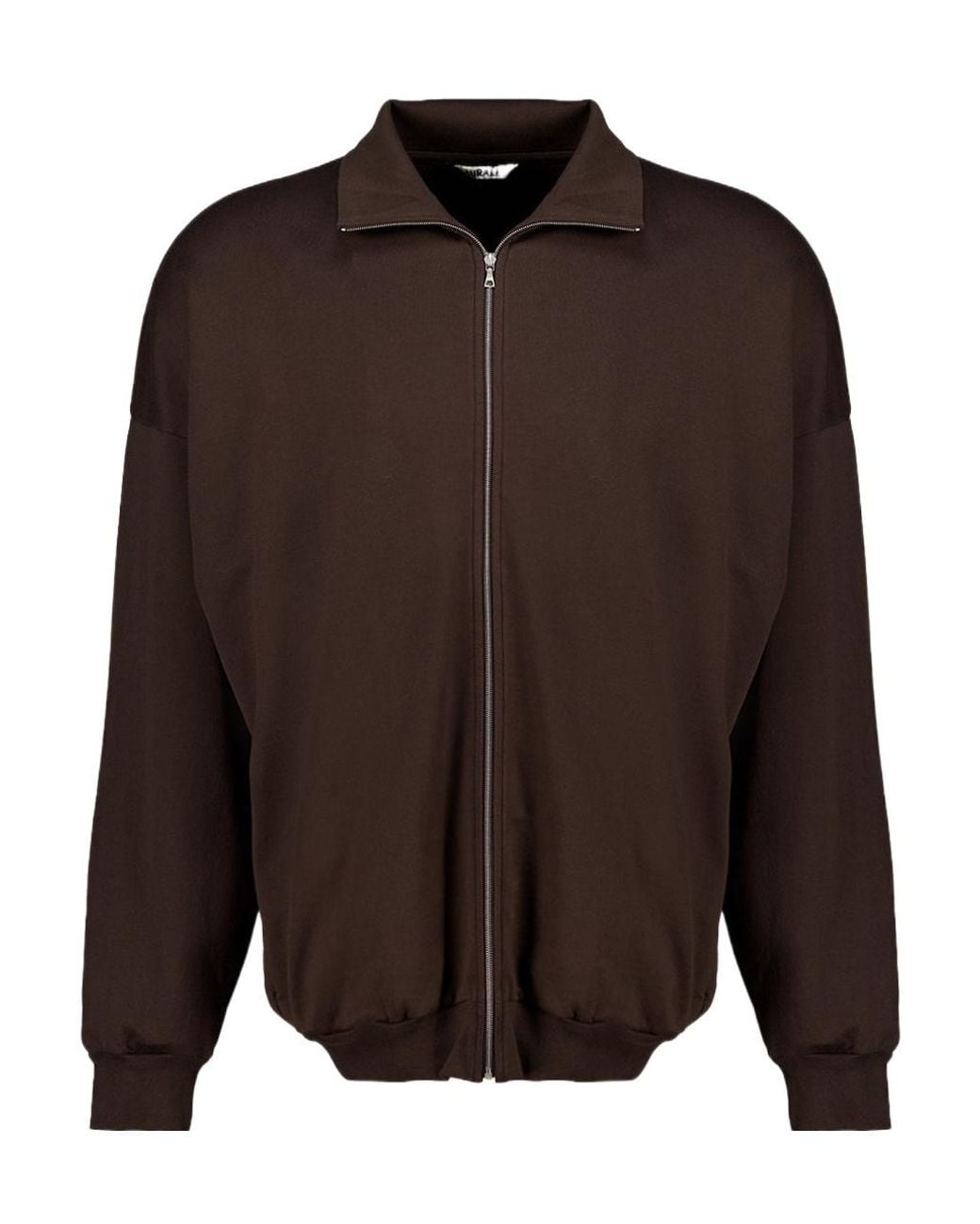 Auralee Brown Long-Sleeve Zip-Up Jacket for men