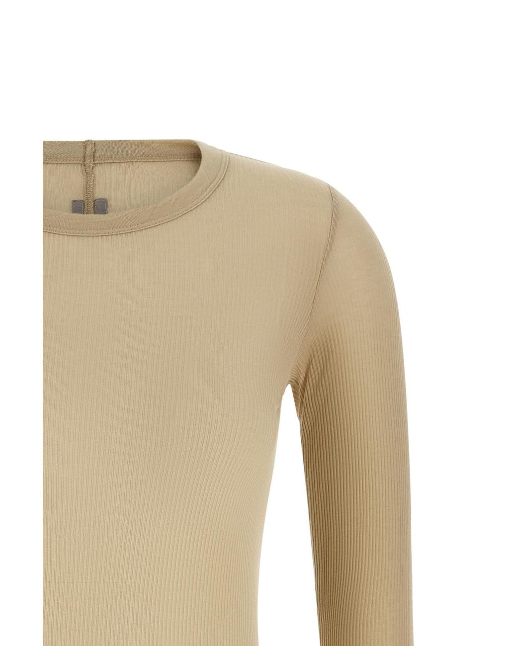 Rick Owens Natural Rib Ls T T-Shirt