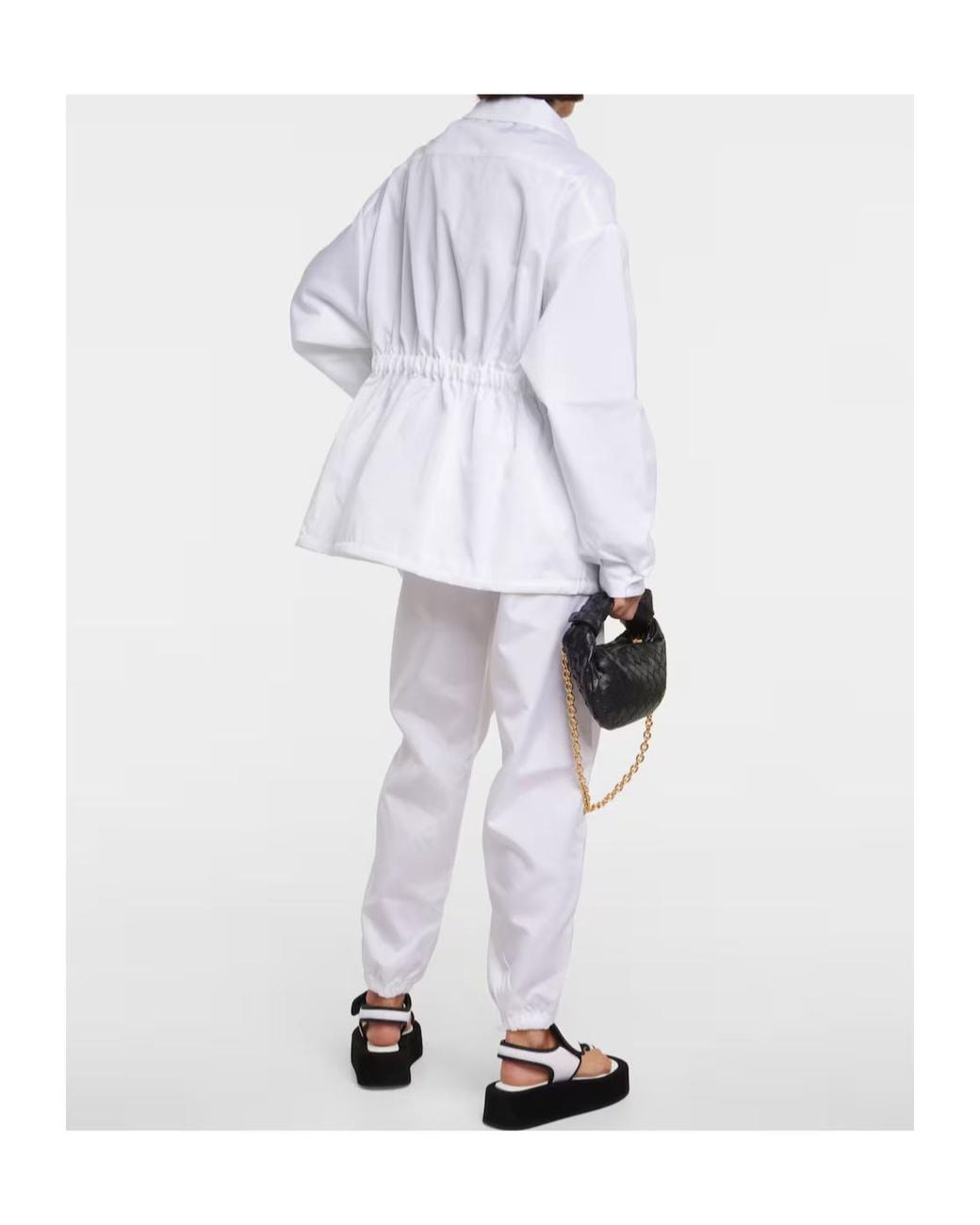 Wardrobe NYC White Drawstring Waist Casual Jacket