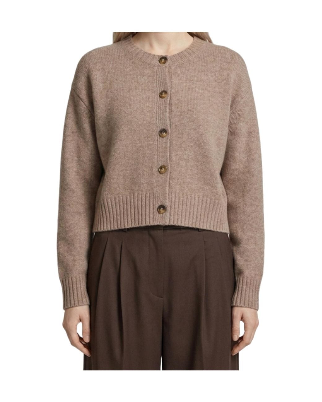 Loulou de Saison Brown Front Button Cardigan