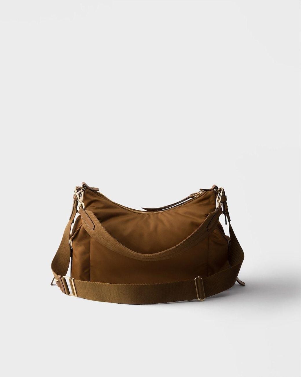 Prada Brown Explore Large Re-Nylon And Leather Bag