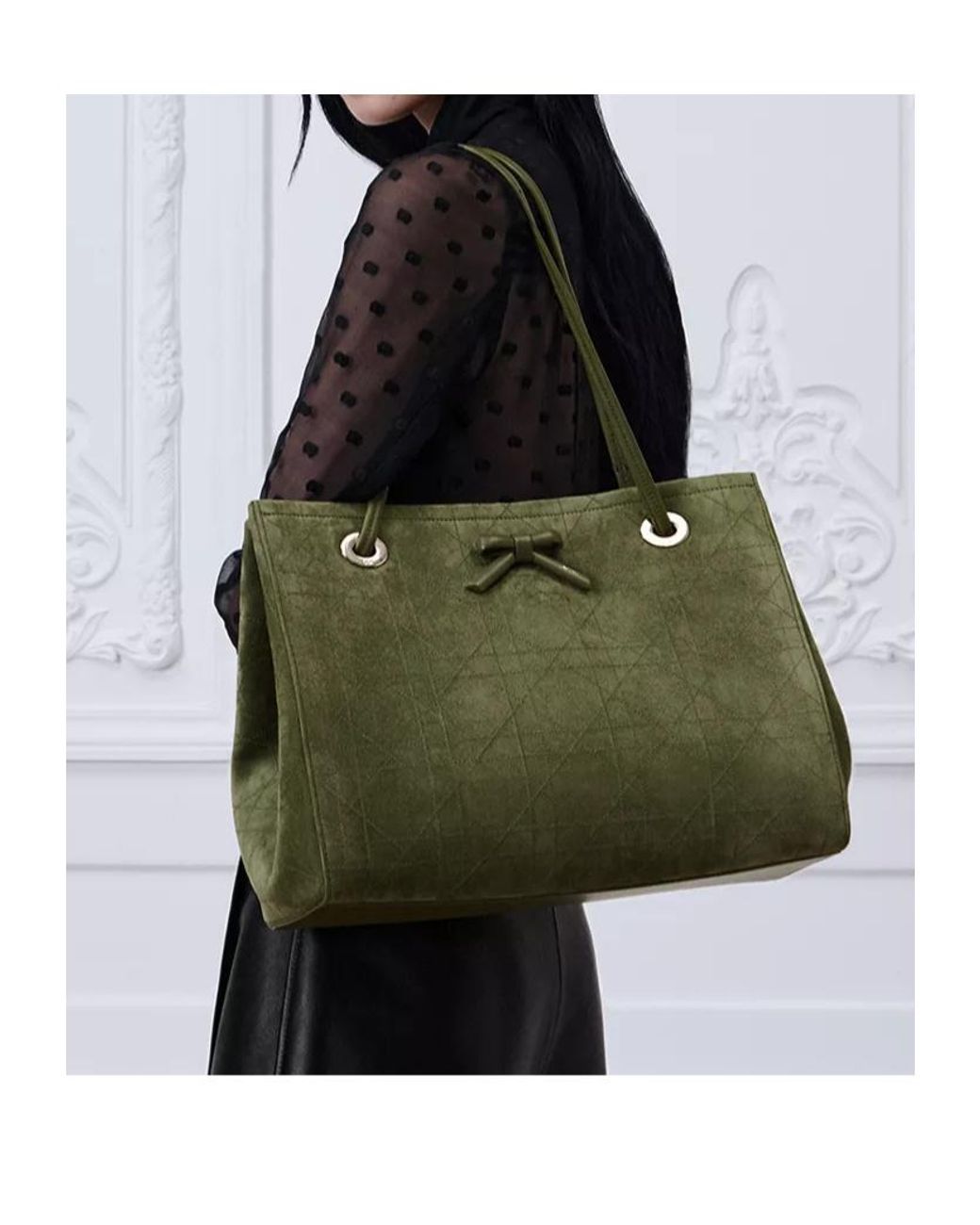 Dior Green Medium Promenade Shopping Bag