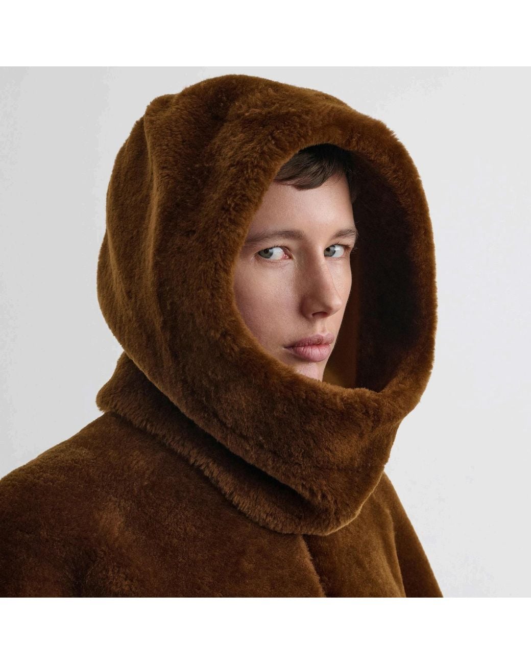 Phoebe Philo Brown Shearling Beanie