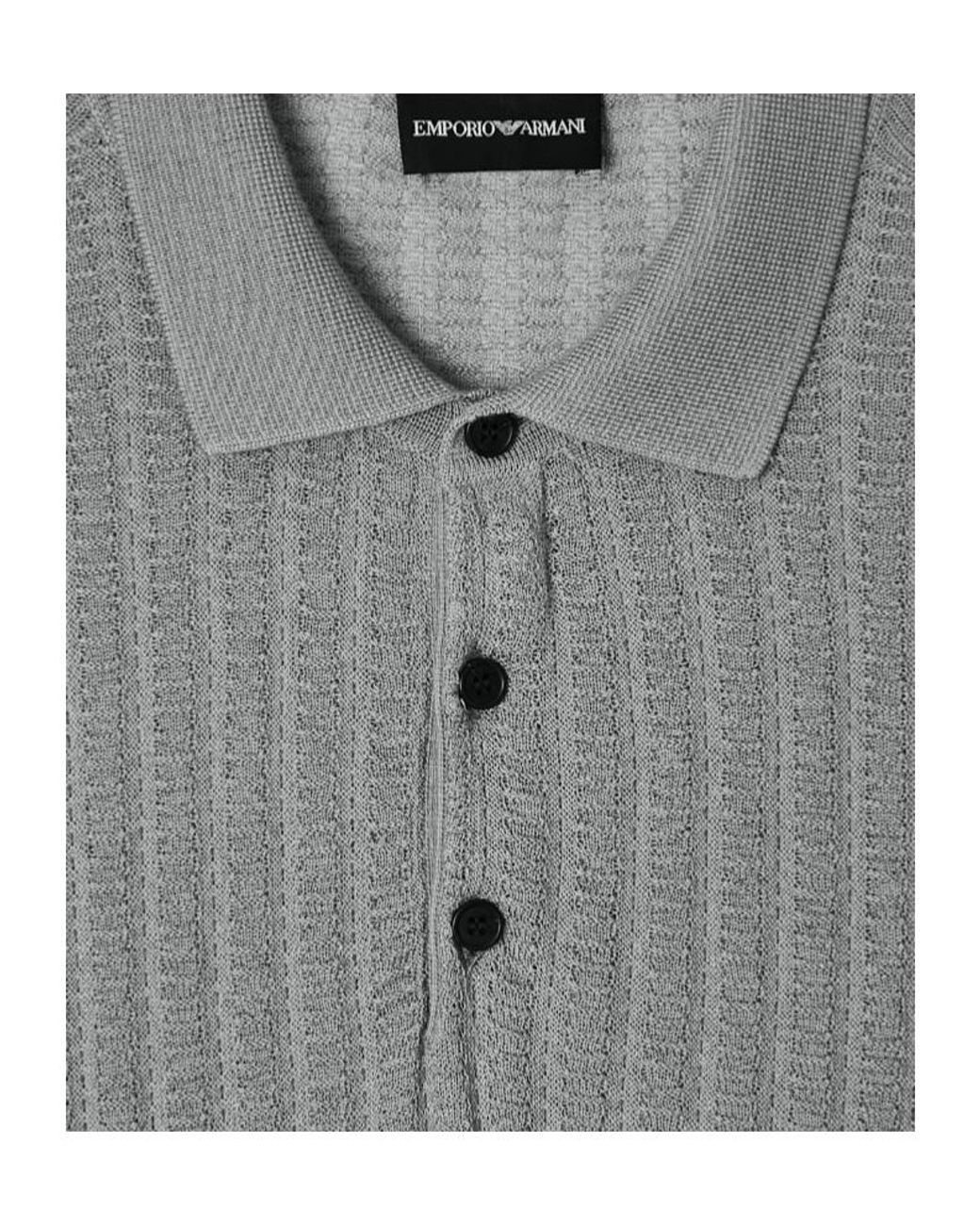 Emporio Armani Gray Textured Sweater for men