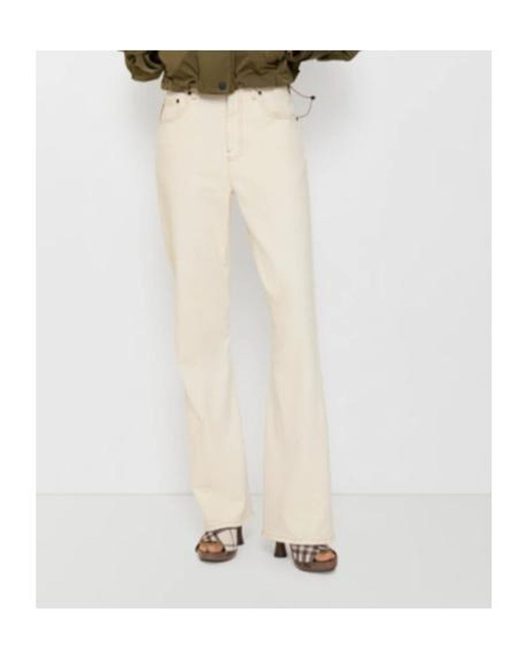 Burberry Natural High Rise Bootcut Jeans