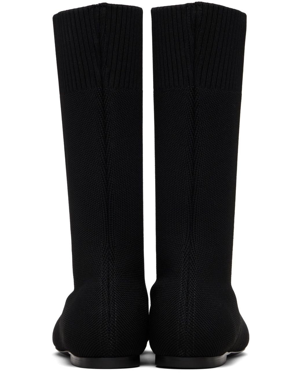 Totême Black Totême Knitted Sock Ankle Boots