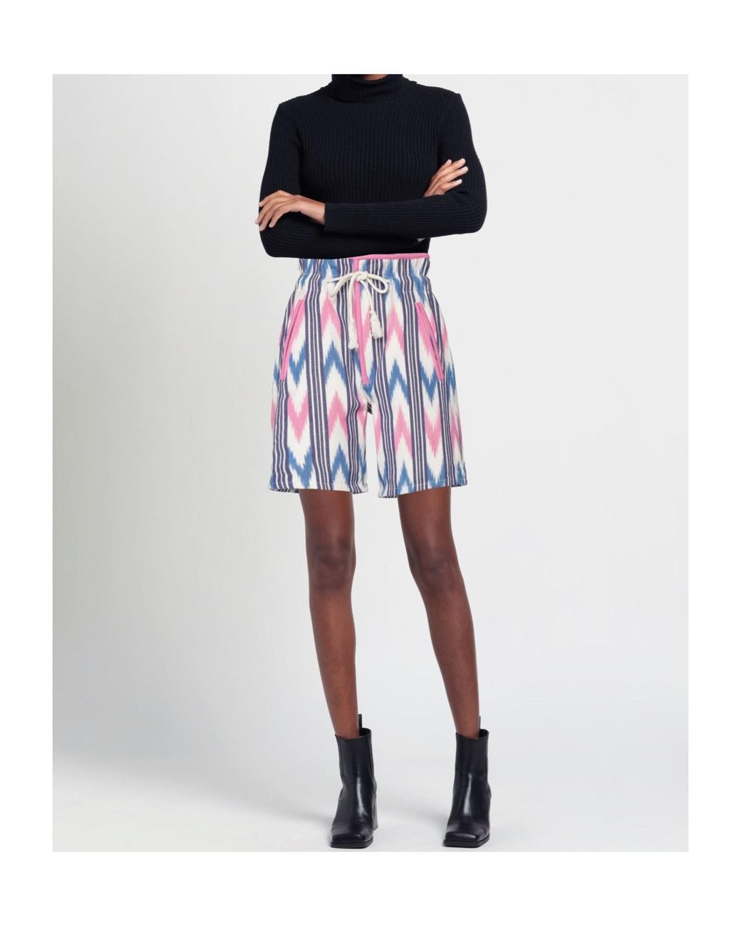 Isabel Marant Blue Drawstring Belt Shorts