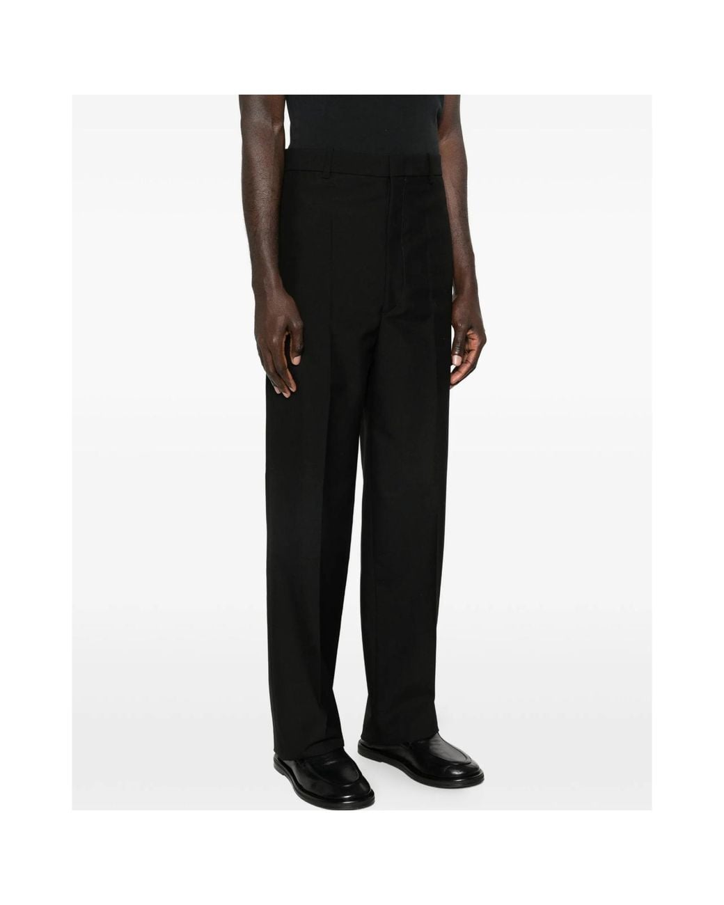 Jil Sander Black Casual Trousers With Belt Loops for men
