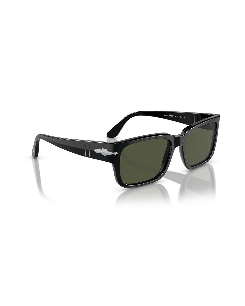 Persol Black Rectangular Frame Sunglasses for men
