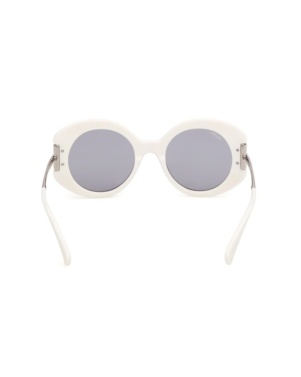 Max Mara White Round Frame Sunglasses