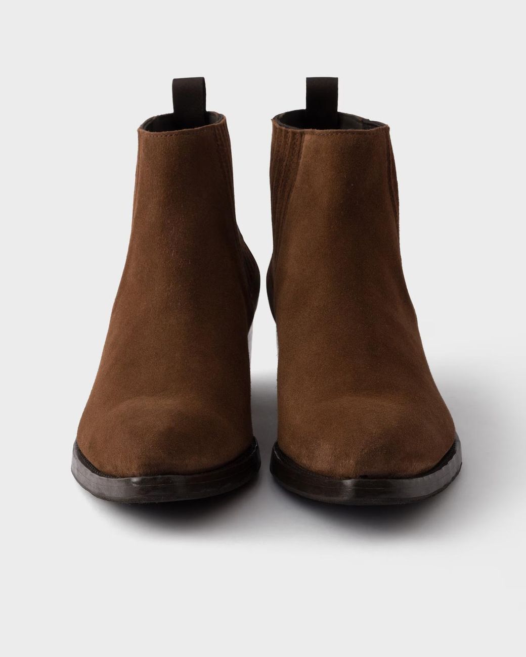 Prada Brown Suede Chelsea Boots for men