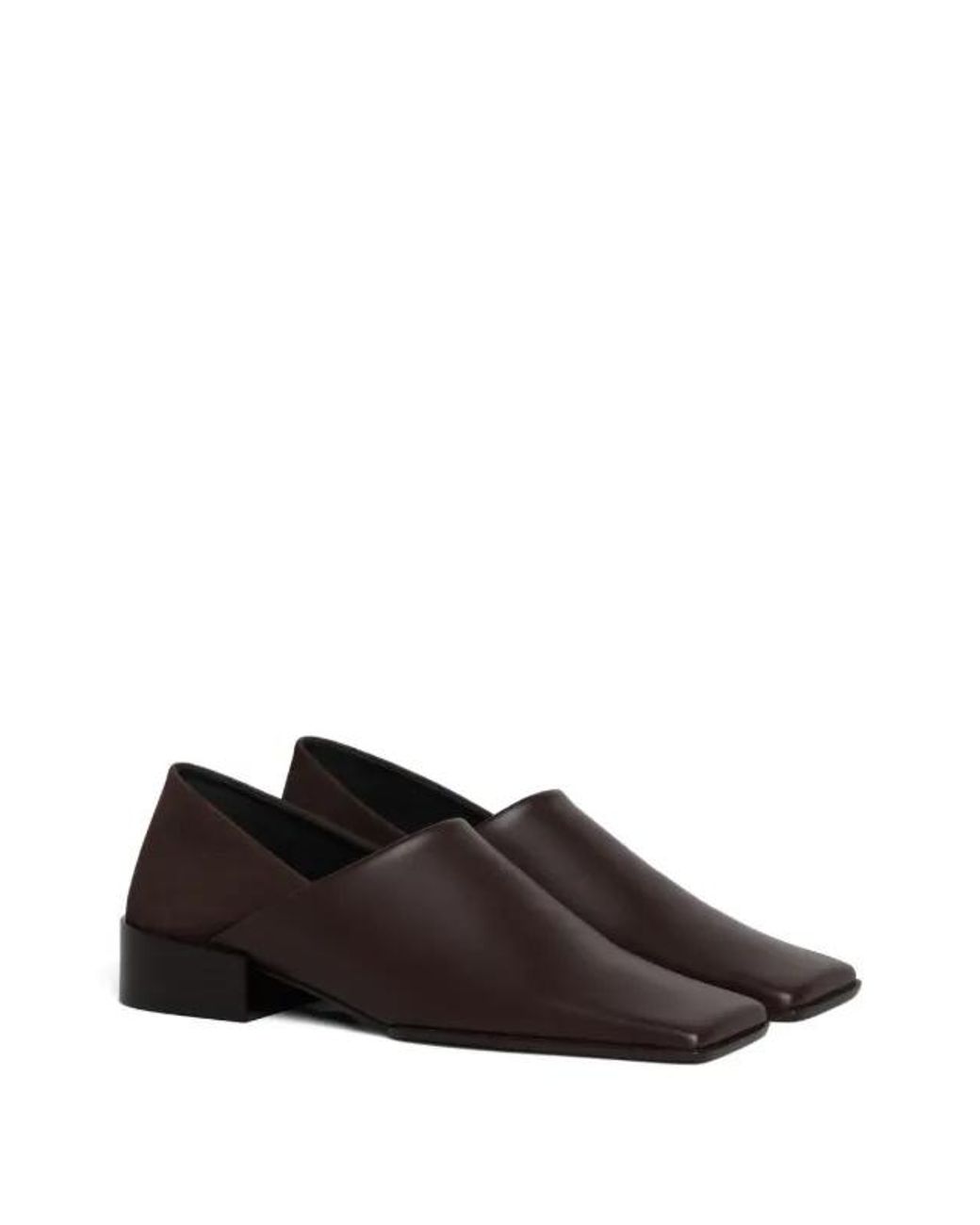 Alaïa Black Square-Toe Leather Loafers