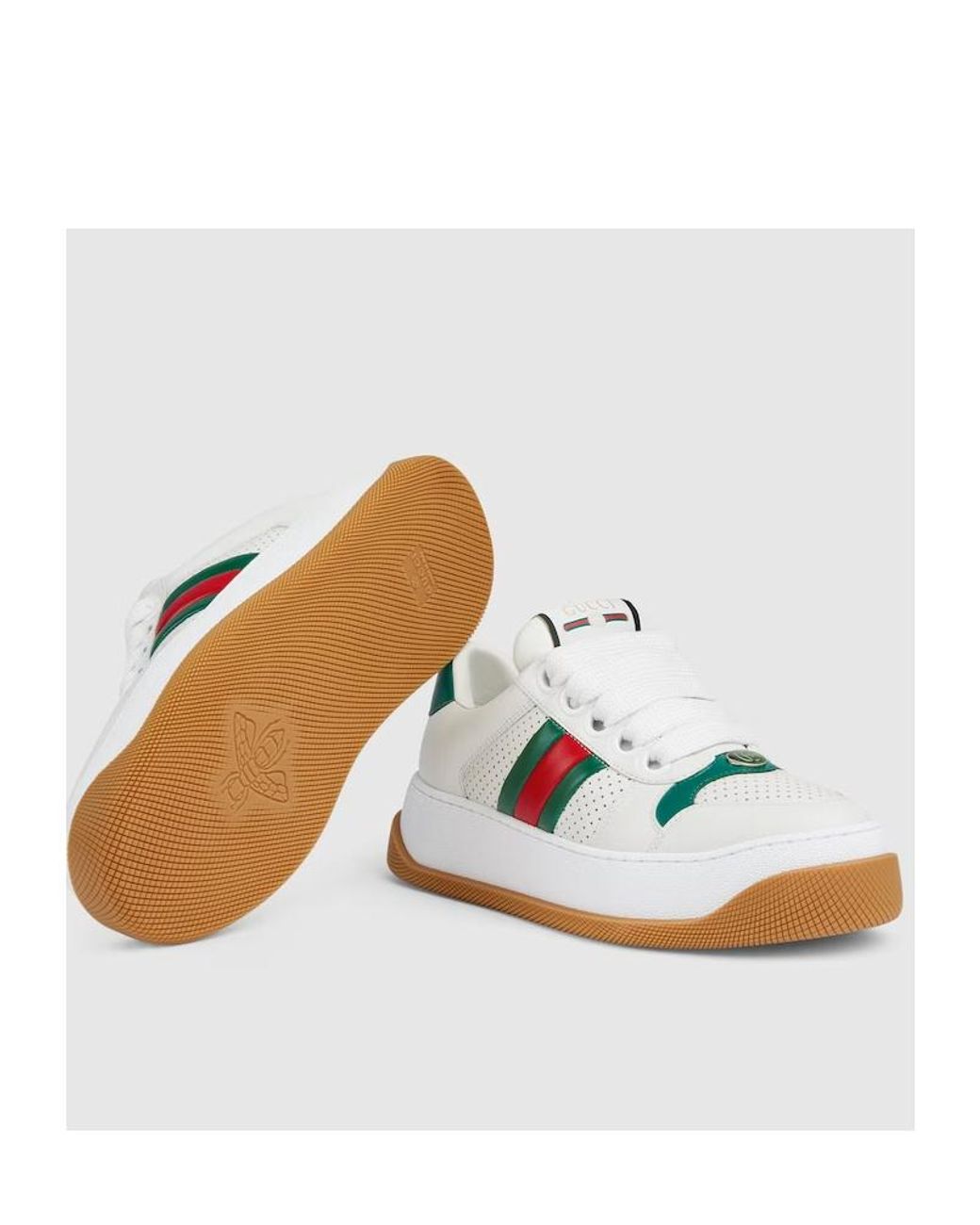 Gucci Blue Web Detailed Screener Sneakers