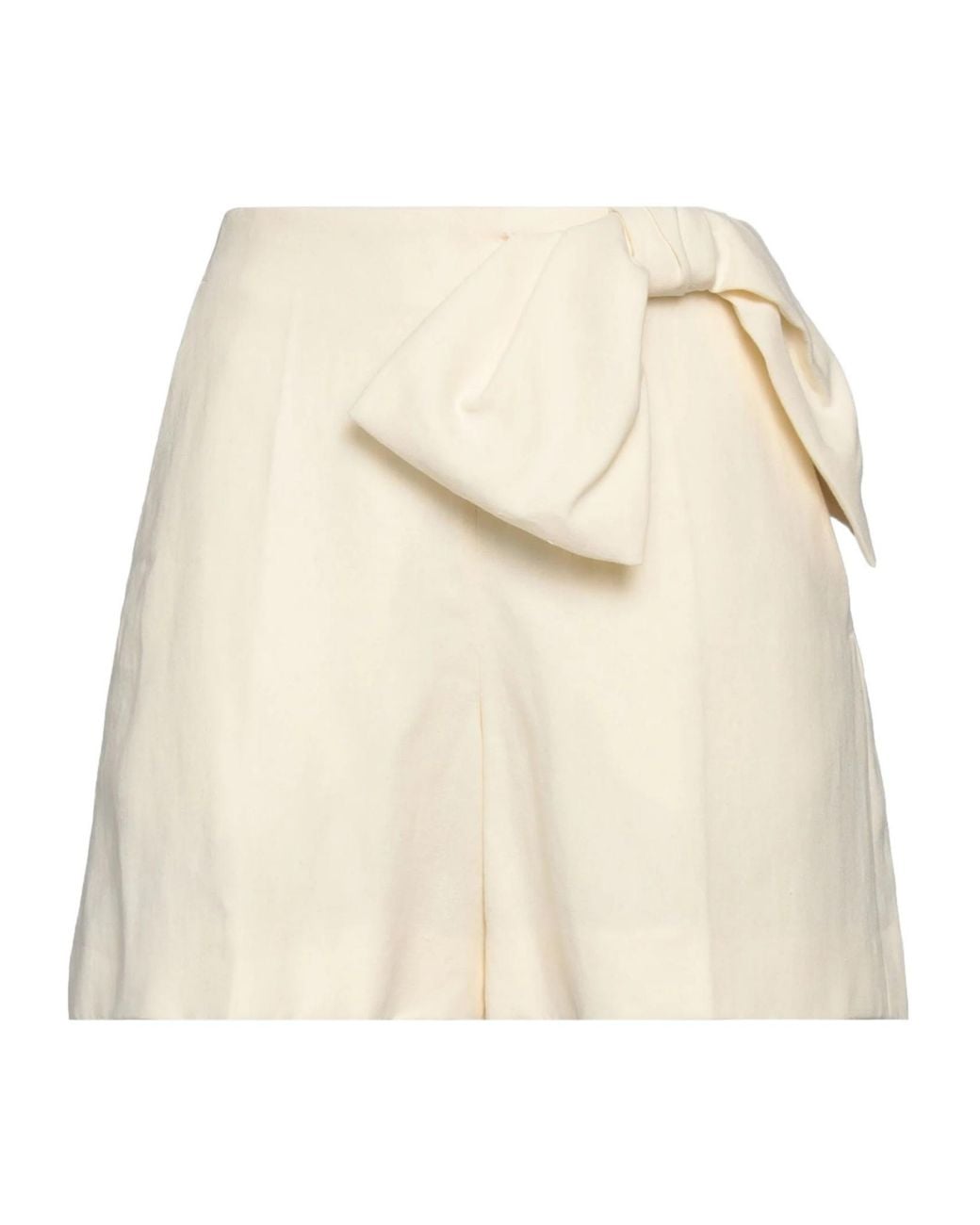 Chloé Natural Bow-Detailed Shorts