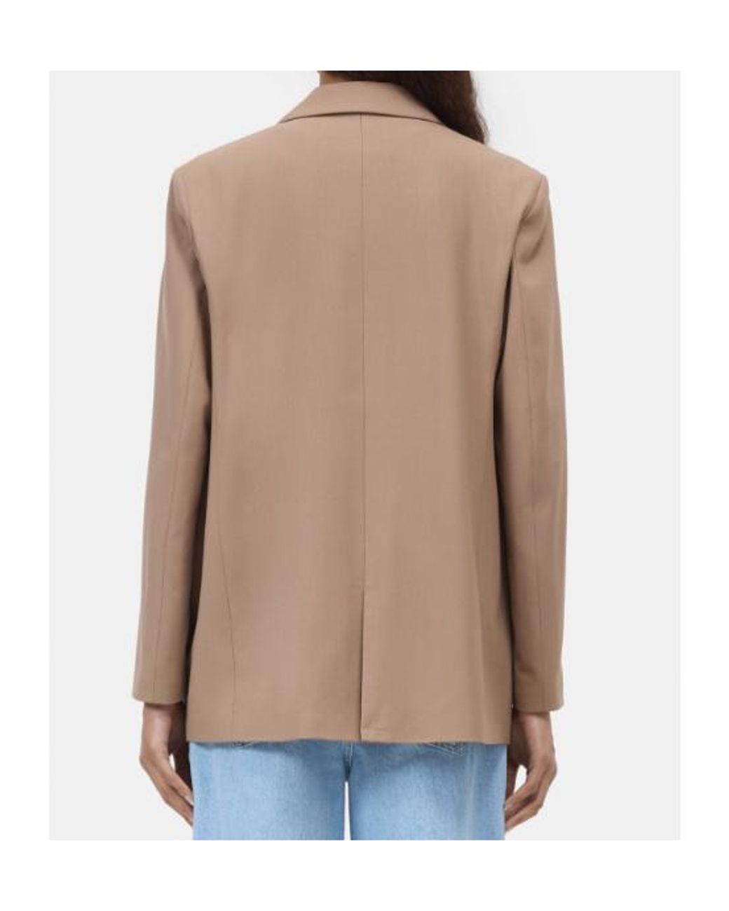 Closed Brown Single-Breasted Notched-Lapels Blazer