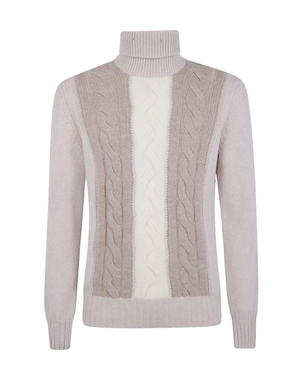 Gran Sasso Gray Turtleneck Sweater for men