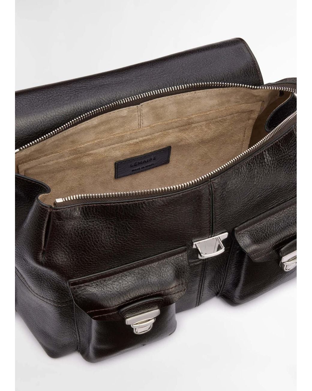 Lemaire Black Gear Medium Shoulder Bag for men