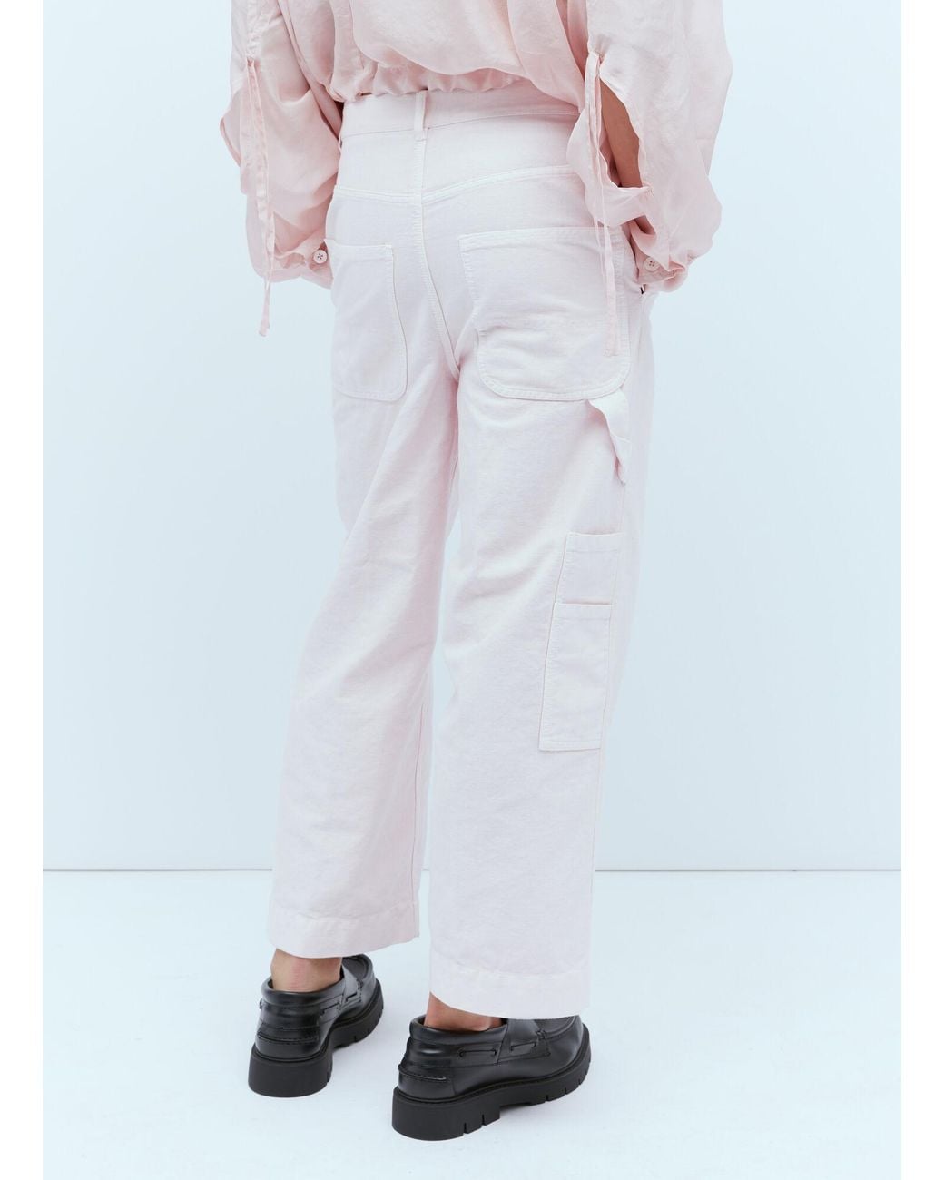 Dries Van Noten White Twill Casual Pants for men
